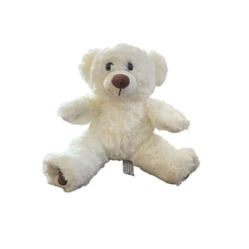 The Bear Factory White Brown Teddy Plush Stuffed Animal Toy